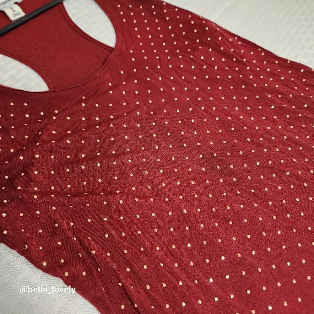 Burgundy Wine Red Sparkly Tank Top Old Navy XS - Picture 5 of 12
